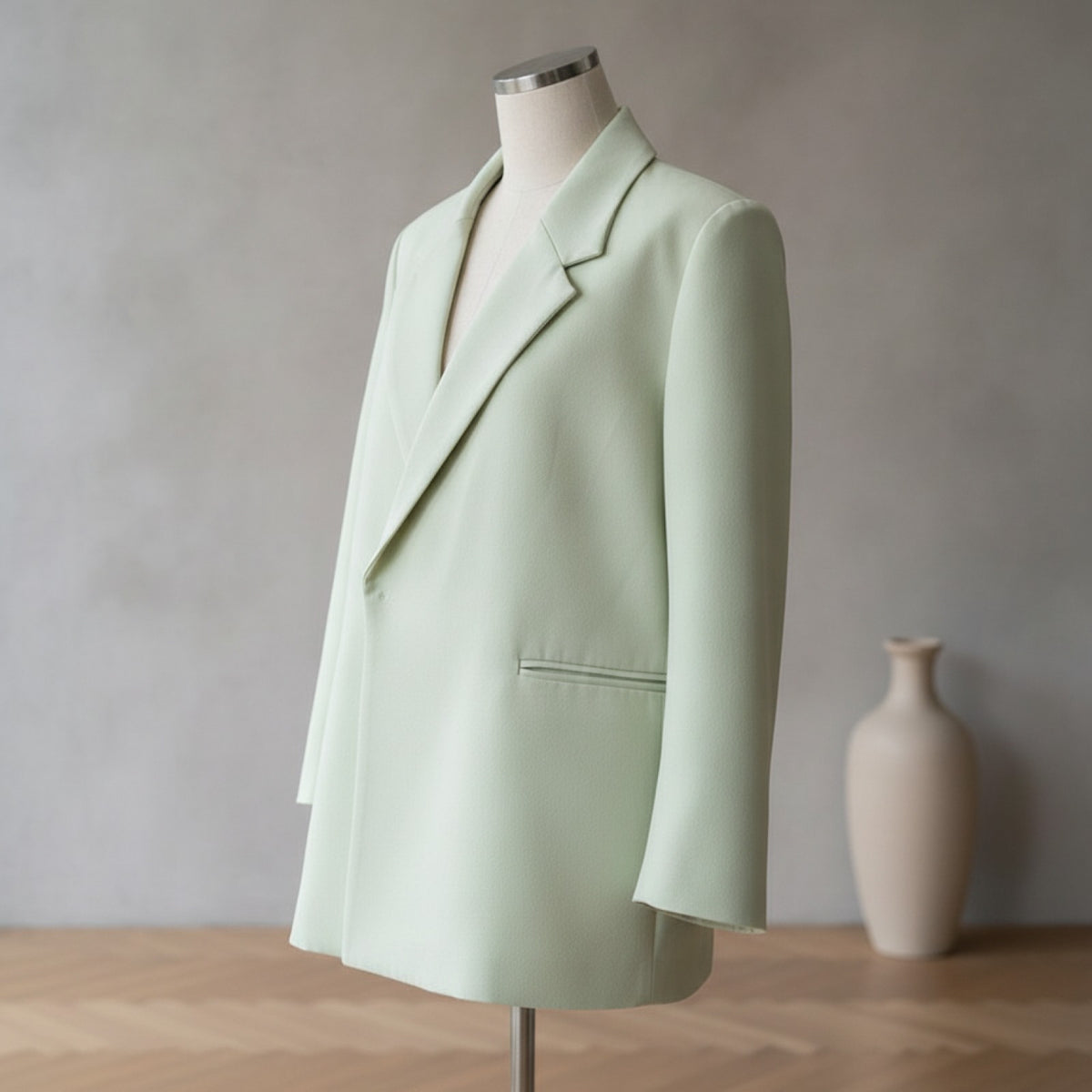 Blazer Femme Casual Coupe Ample Manches Courtes