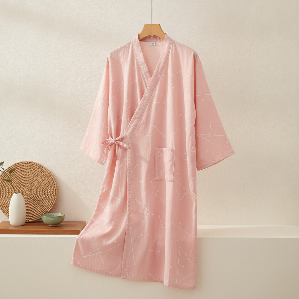 Kimono Chemise de Nuit en Coton pour Femme - CLOUD COTTON STORY