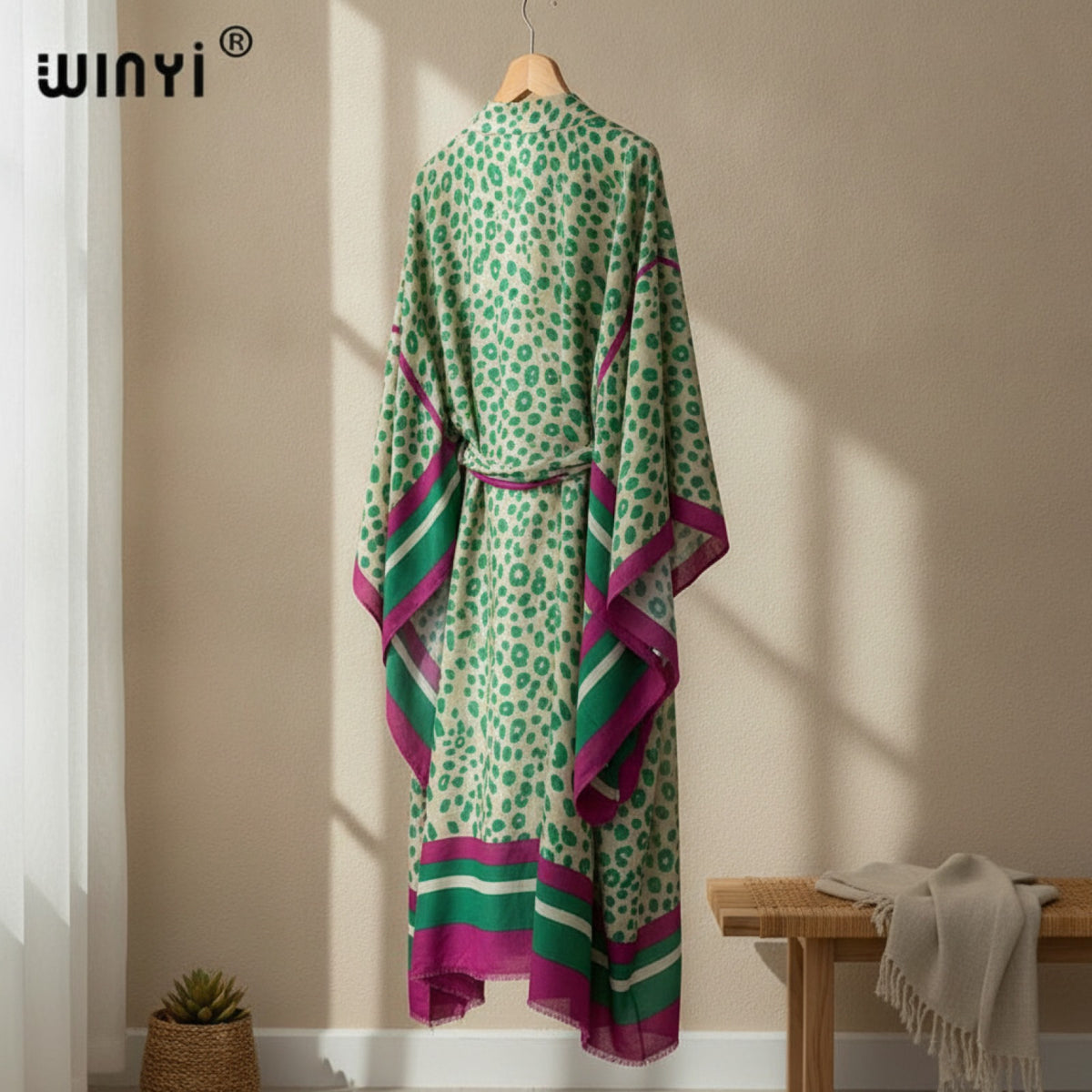 Kimono Mi-long Imprimé Léopard Femme - Style Bohème Chic