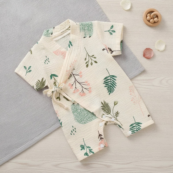 Barboteuse Bébé Mixte Fleurie en Coton - Confort et Style pour Tout-Petits