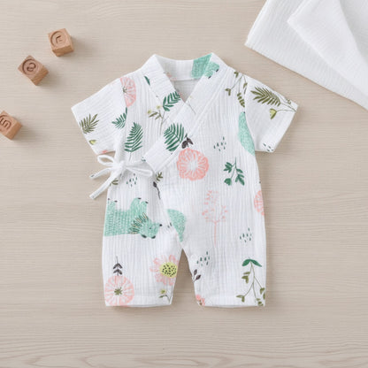 Barboteuse Bébé Été en Coton Doux - Unisexe 0-24 Mois