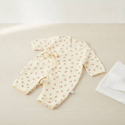Barboteuse Bébé Mixte en Coton : Confort Quotidien pour Été