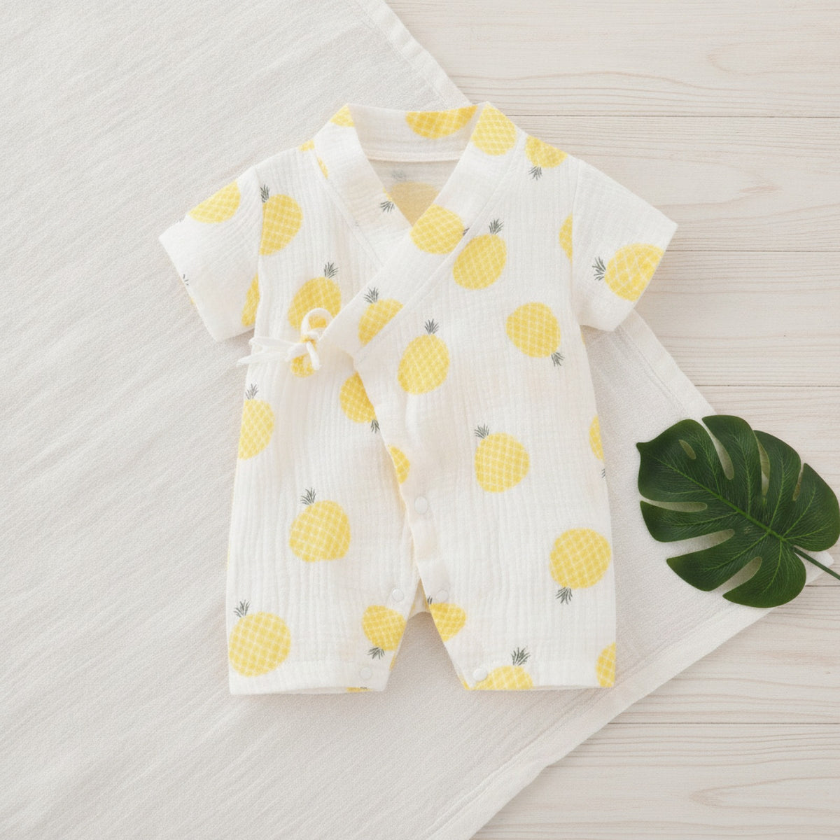 Barboteuse Bébé en Coton Muslin Respirant - Idéale pour l'Été