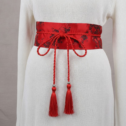 Ceinture Kimono Florale Femme - Style Casual Polyester