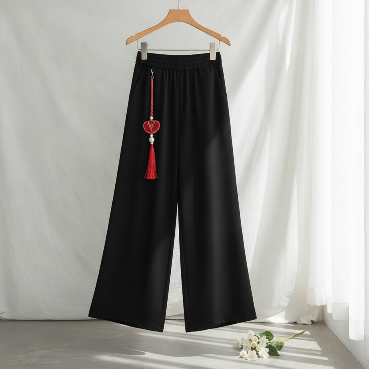Pantalon Court Fluide Femme en Mousseline Tangslady