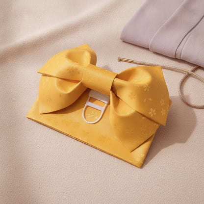 Ceinture Kimono Femme avec Nœud Prétié en Faux Cuir - Style Japonais