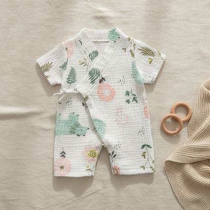 Barboteuse Bébé Été en Coton Doux - Unisexe 0-24 Mois