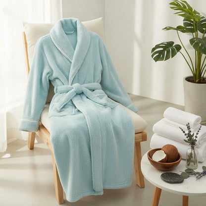 Kimono Peignoir Polaire Doux et Confortable pour Femme et Homme