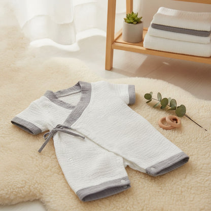 Barboteuse Bébé Été en Coton Muslin - Unisexe 0-24 Mois