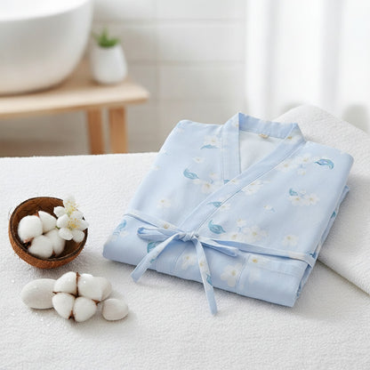 Pyjama Femme en Coton V-Neck Imprimé - Confort & Style