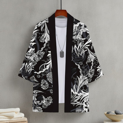 Kimono Court Homme Polyester Style Asiatique Traditionnel