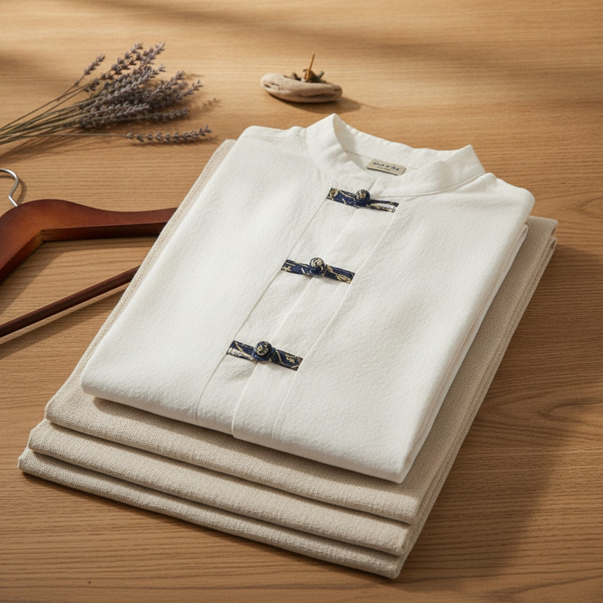 Chemise Kimono Homme Casual Printemps/Été en Coton et Lin