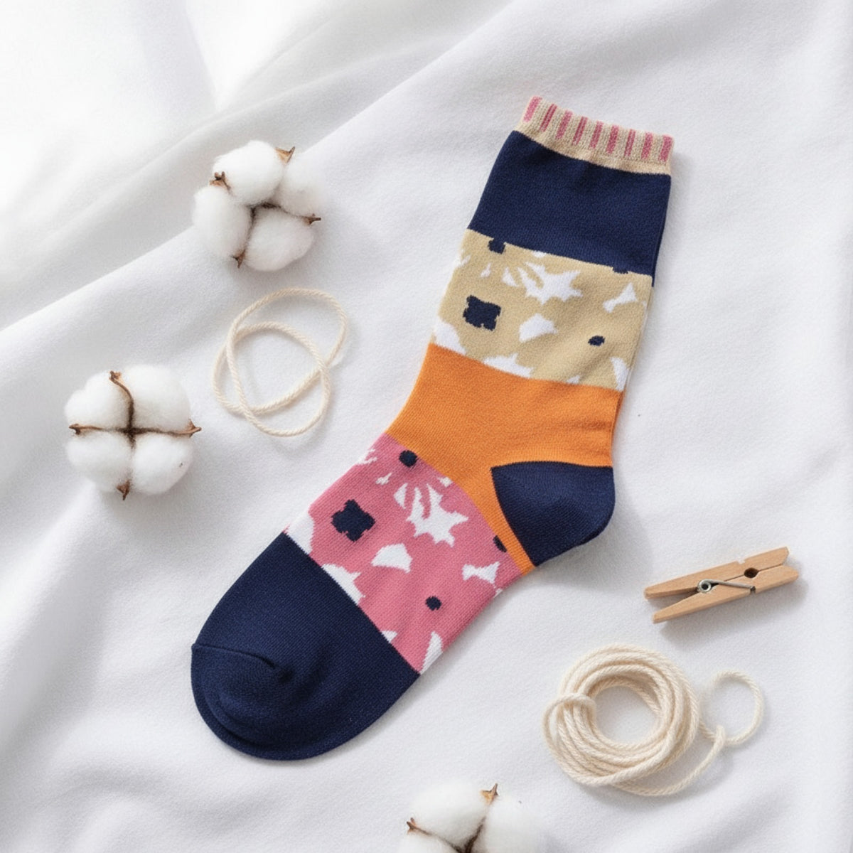 Chaussettes Femme Style Japonais Motif Cartoon Coton & Polyester