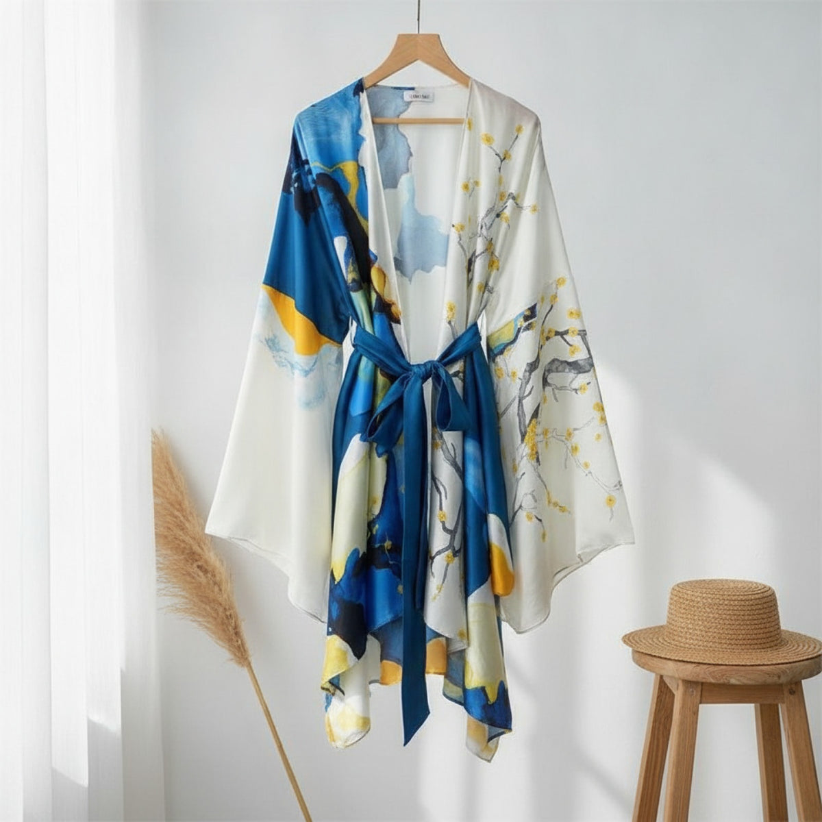 Kimono Long Bohème Imprimé Polyester Femme