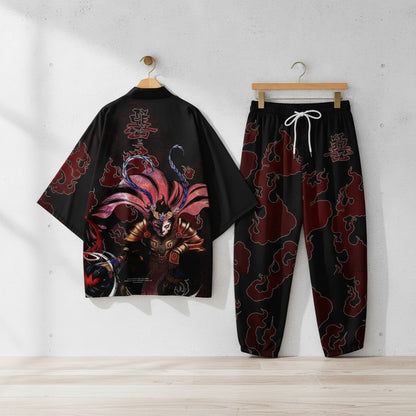 Ensemble Kimono Homme Polyester & Élasthanne Motif Japonais