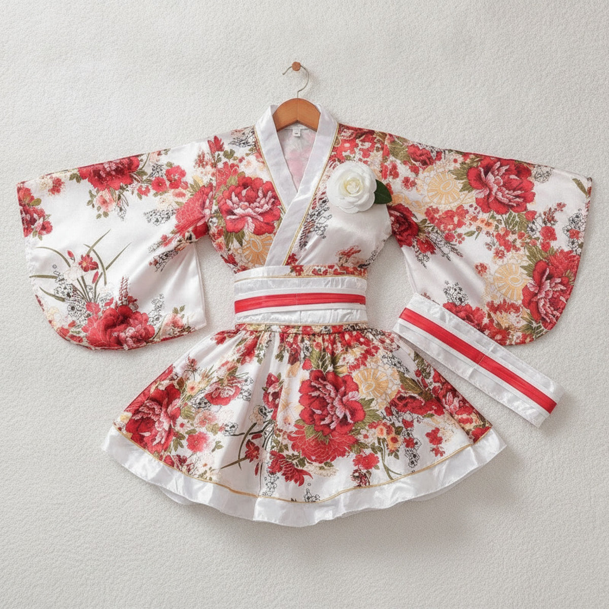 Kimono Fleuri Femme Style Japonais - Polyester Léger