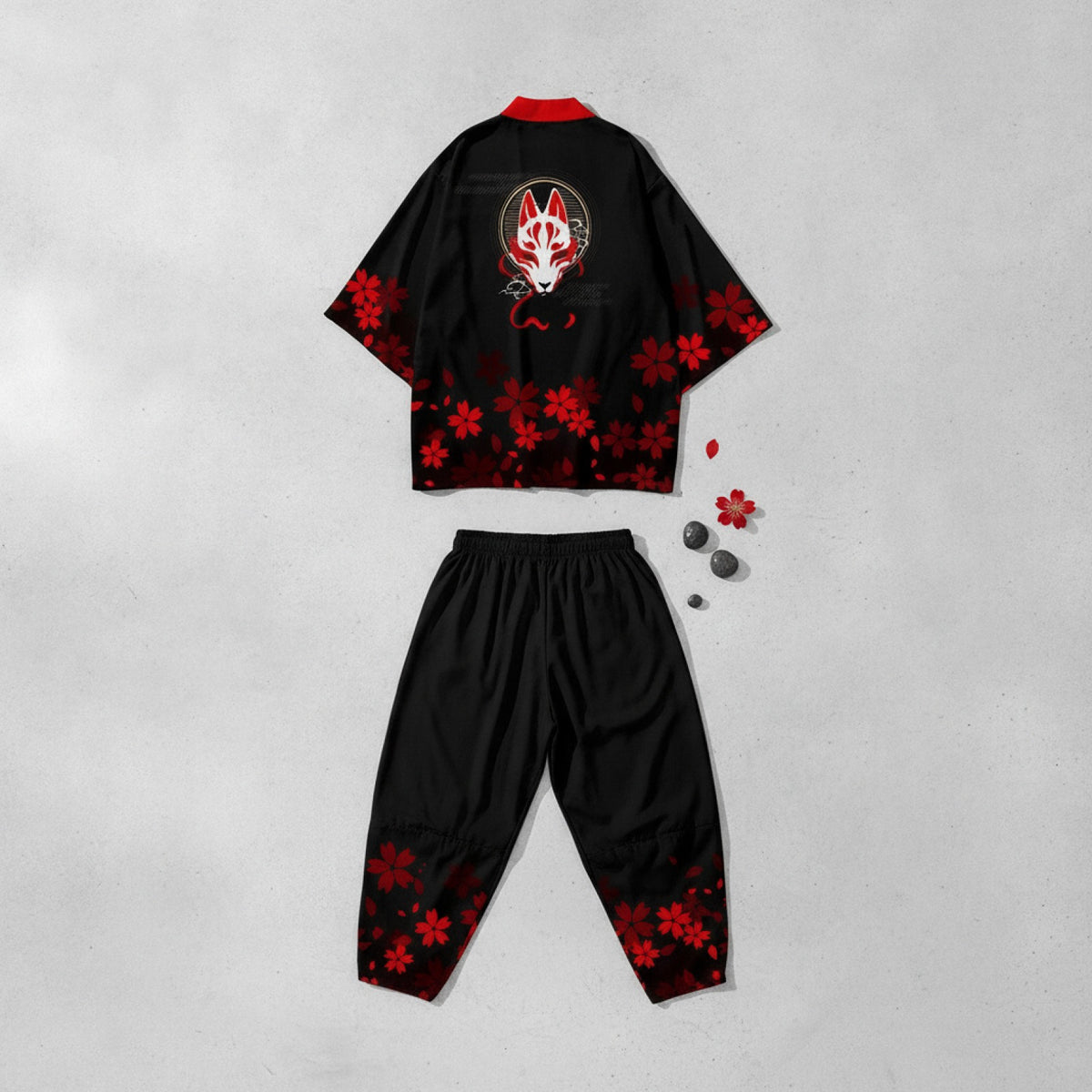Ensemble Kimono Homme Polyester et Élasthanne - Style Traditionnel Japonais