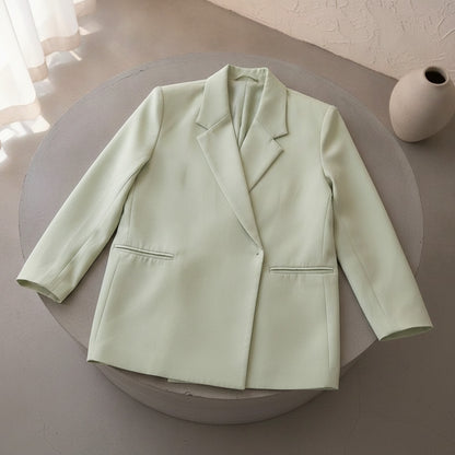 Blazer Femme Casual Coupe Ample Manches Courtes