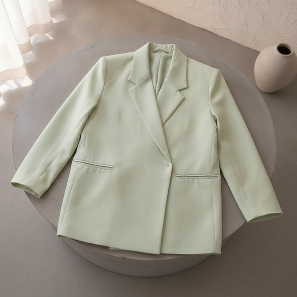 Blazer Femme Casual Coupe Ample Manches Courtes