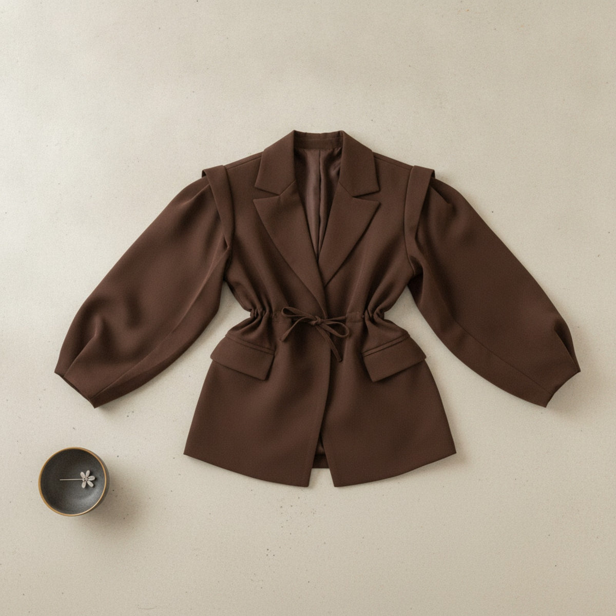 Blazer Femme Casual Uni à Manches Courtes - Chin.Sweety