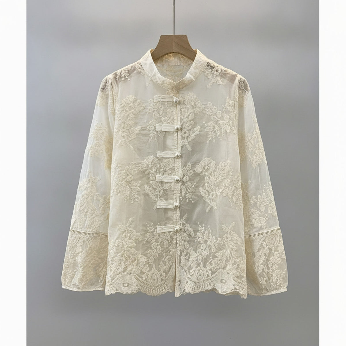 Chemise Femme GDUWNFR en Dentelle avec Broderie - Casual Chic
