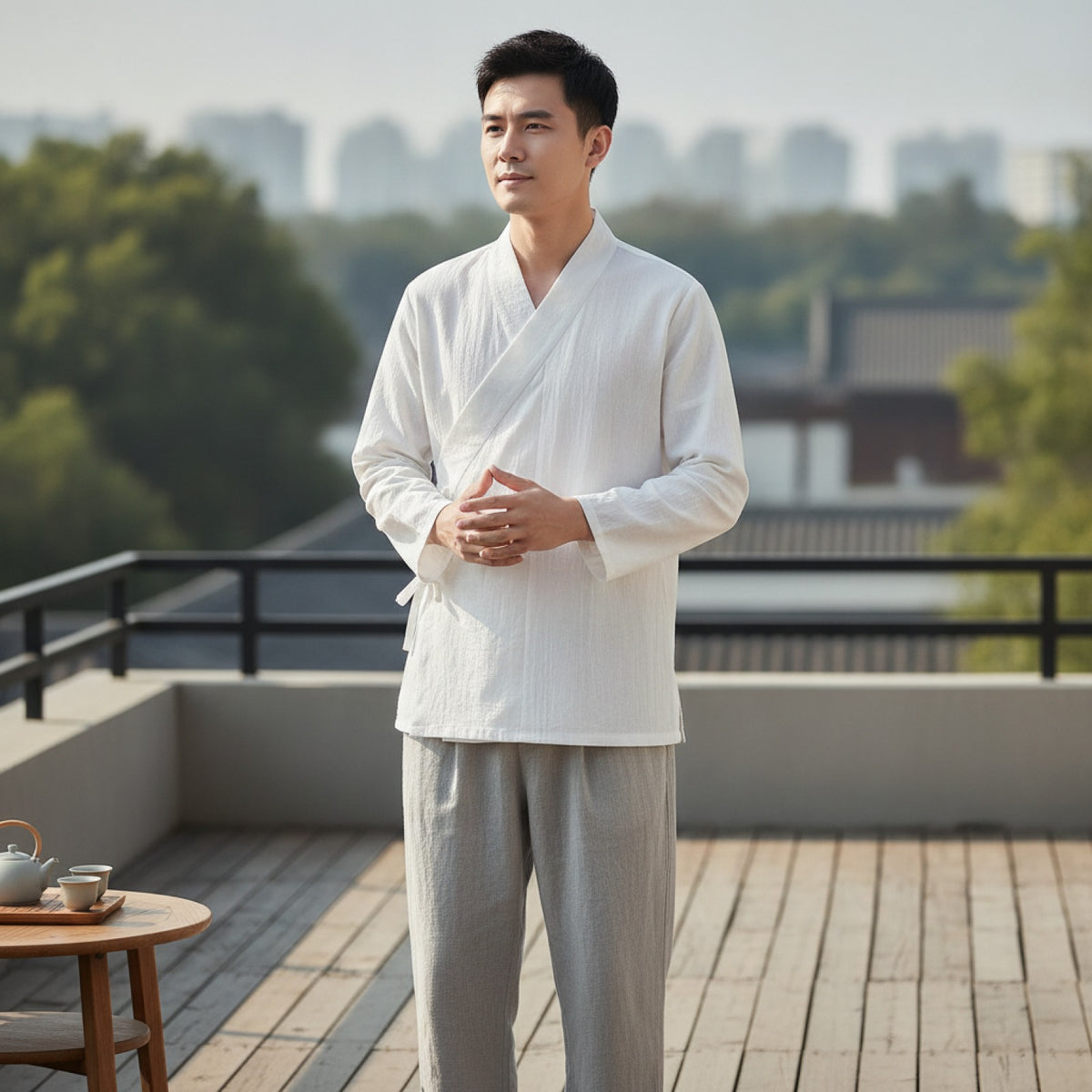Kimono Homme Casual Asyabuykal en Coton et Polyester