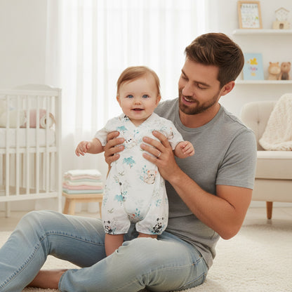 Barboteuse Bébé Mixte en Coton Doux - Confort & Style Japonais/Coréen