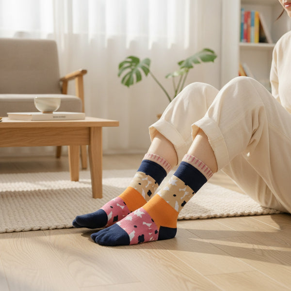 Chaussettes Femme Style Japonais Motif Cartoon Coton & Polyester