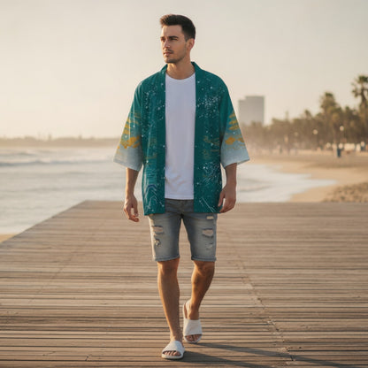 Kimono Court Unisexe Imprimé Polyester - Homme, Enfant, Garçon & Fille