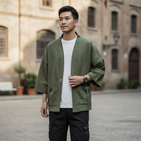 Veste Kimono Homme Style Japonais Vintage - Casual & Confortable