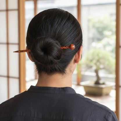 12 Baguettes à Cheveux en Bois Style Chinois Classique