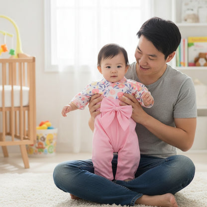Ensemble Kimono et Pantalon Bébé Fille Style Japonais Fleuri