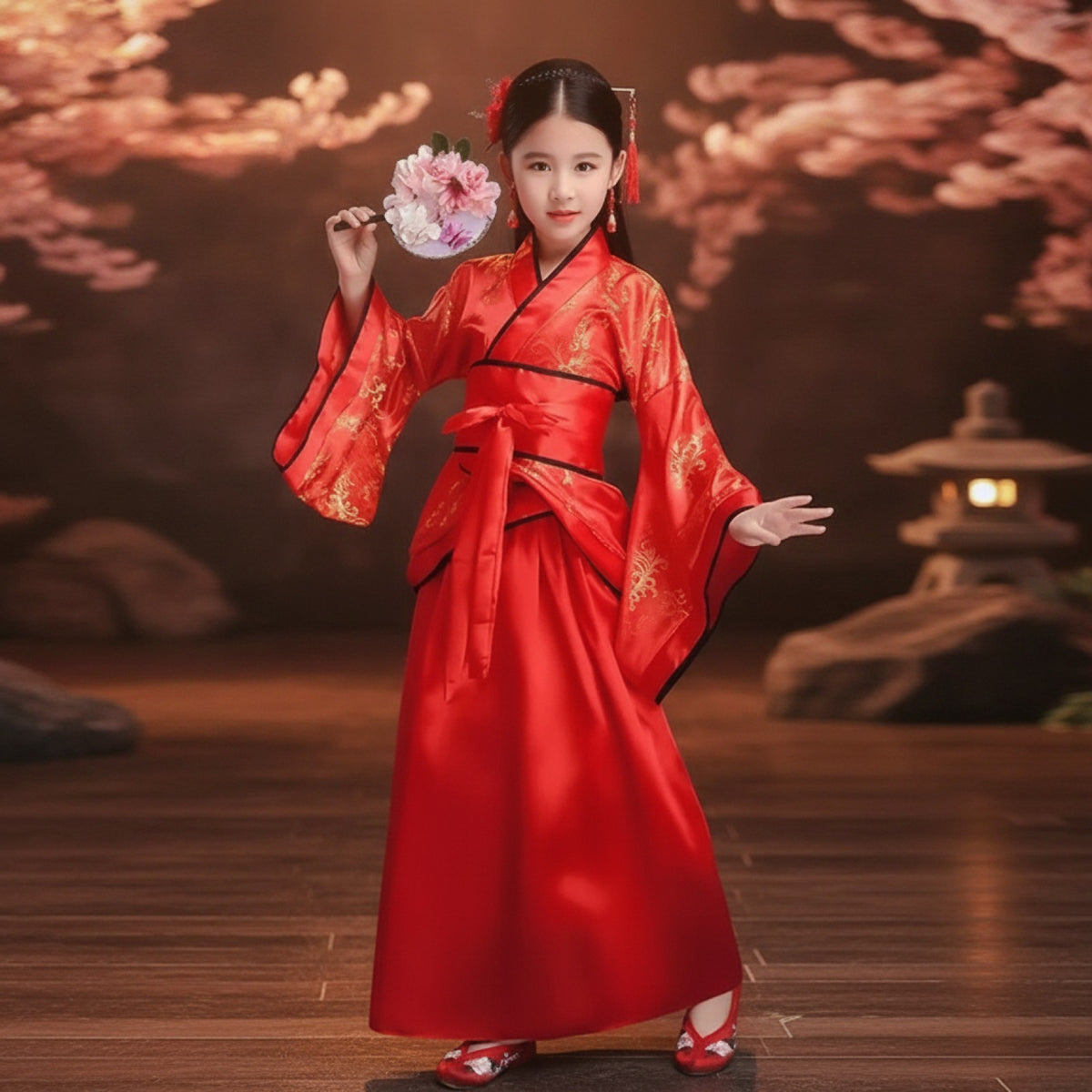 Kimono Fille Traditionnel pour Danse et Spectacle - Tailles et Couleurs Variées