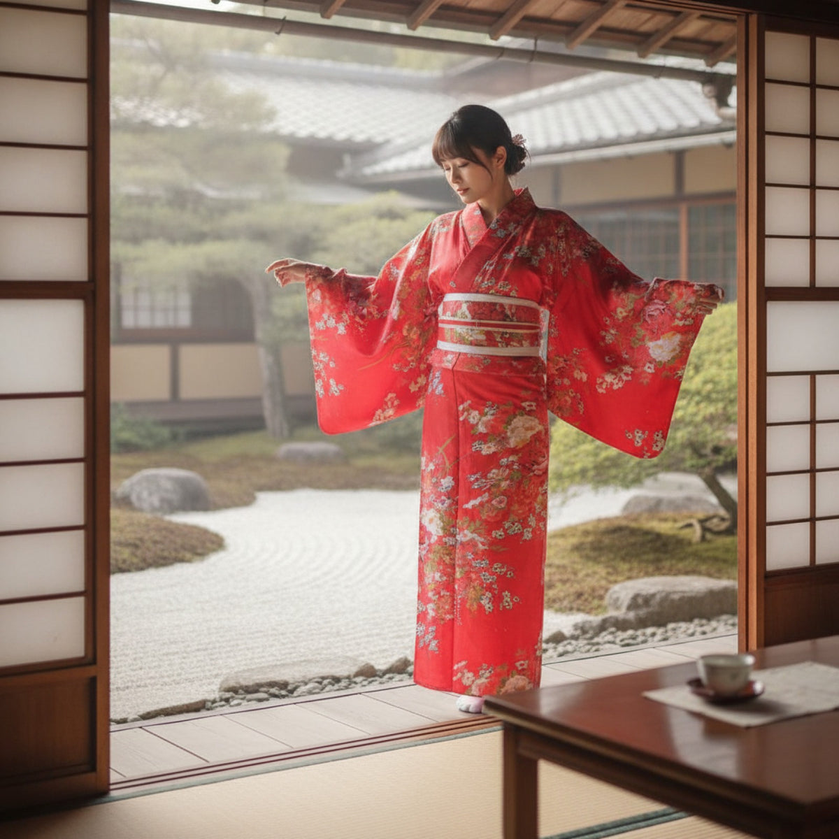 Kimono Traditionnel Femme en Coton et Polyester - Style Japonais Léger