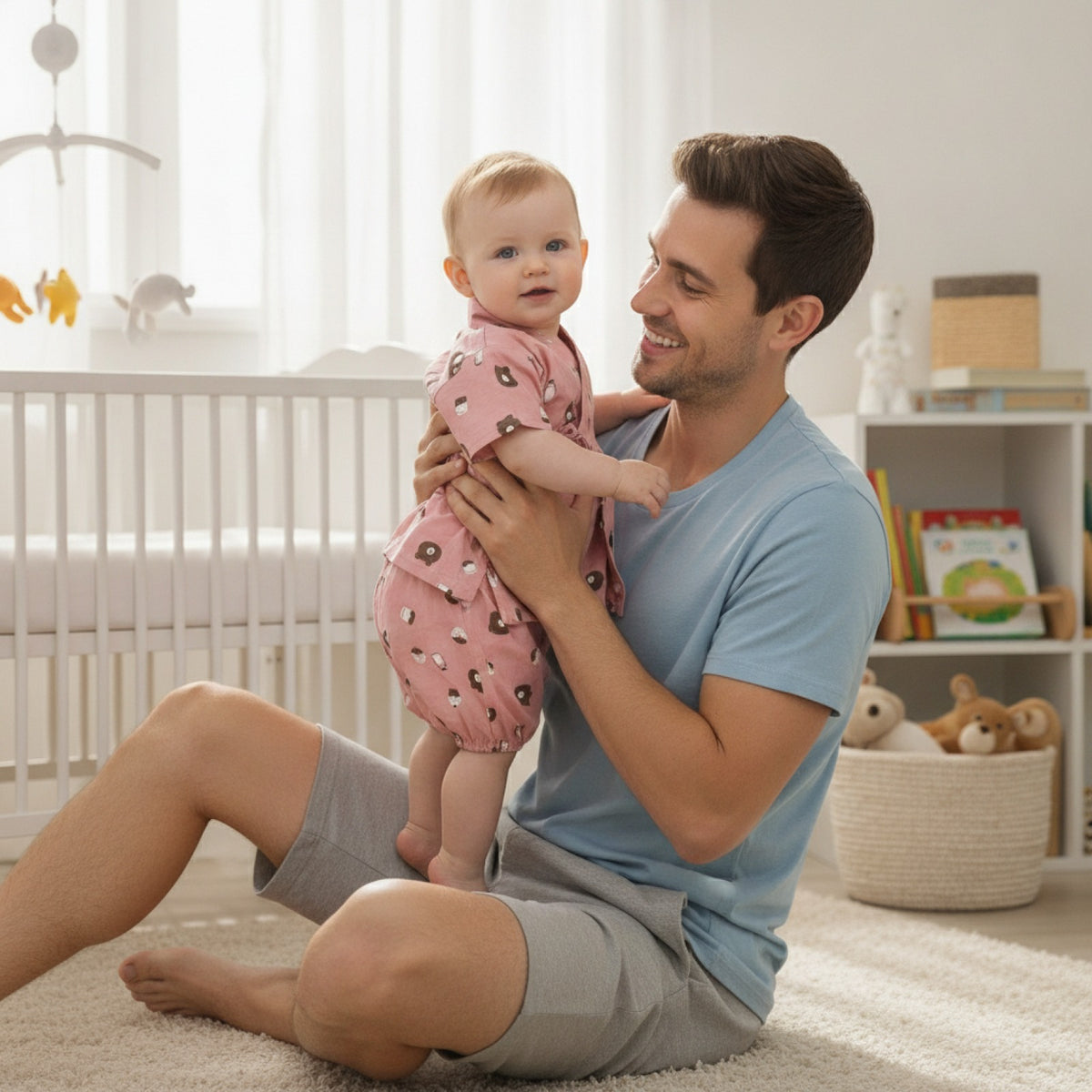 Pyjama Kimono Bébé Fille en Coton Doux - Ensemble Été Imprimé