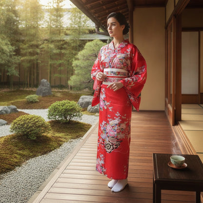 Kimono Traditionnel Femme en Coton et Polyester - Style Japonais Léger