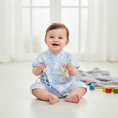 Barboteuse Bébé Mixte Fleurie en Coton - Été
