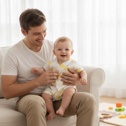Barboteuse Bébé en Coton Muslin Respirant - Idéale pour l'Été