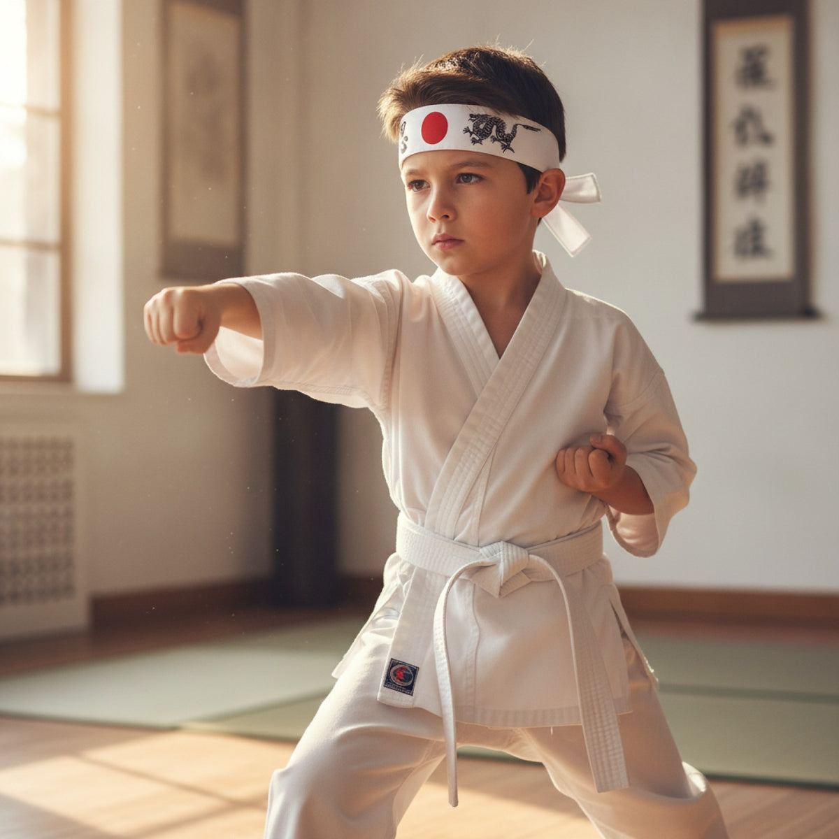 Bandeau d'Art Martial Unisexe en Acétate - Confort et Style pour Enfants
