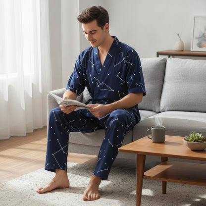 Pyjama Femme 100% Coton Court Manches Imprimé Seeyoushy
