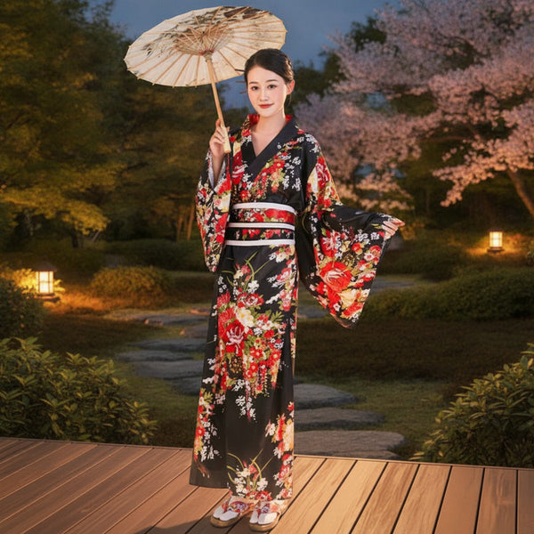Kimono Femme Traditionnel Japonais - Coton & Polyester Léger