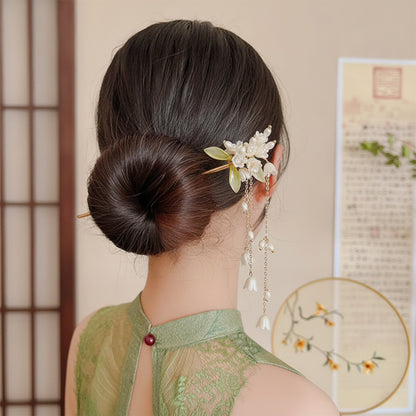 Baguette à Cheveux Fleurie en Alliage - Style Rétro Chic