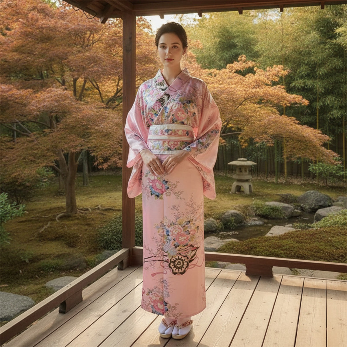 Kimono Femme Traditionnel Japonais - Coton & Polyester Léger