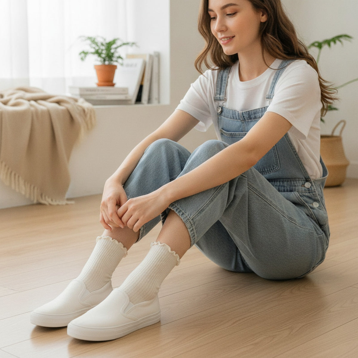 Lot de 3 Paires de Chaussettes Femme Coton Style Japonais - Confortables et Casual