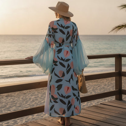 Kimono Long Femme Style Africain Polyester - Taille Unique