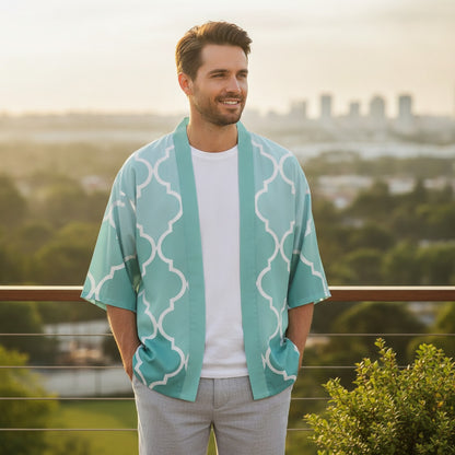 Kimono Court Polyester Léger Style Japonais Mixte Wifru