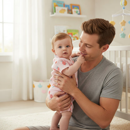 Barboteuse Bébé Fille Fleurie en Coton - Été