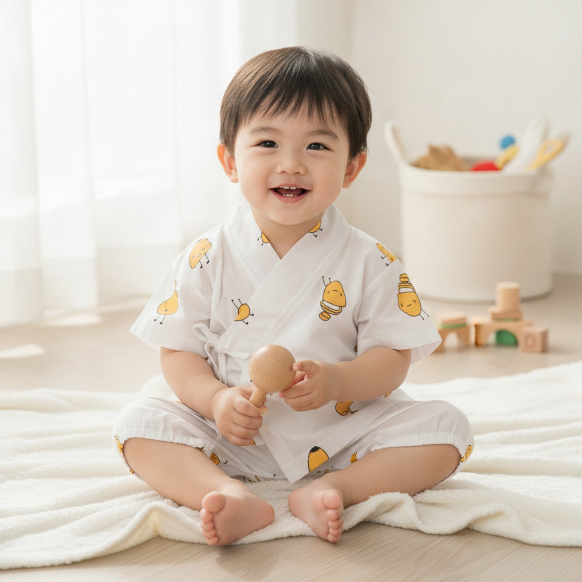 Pyjama Kimono Bébé Mixte en Coton Respirant - Collection Été Kids Tales