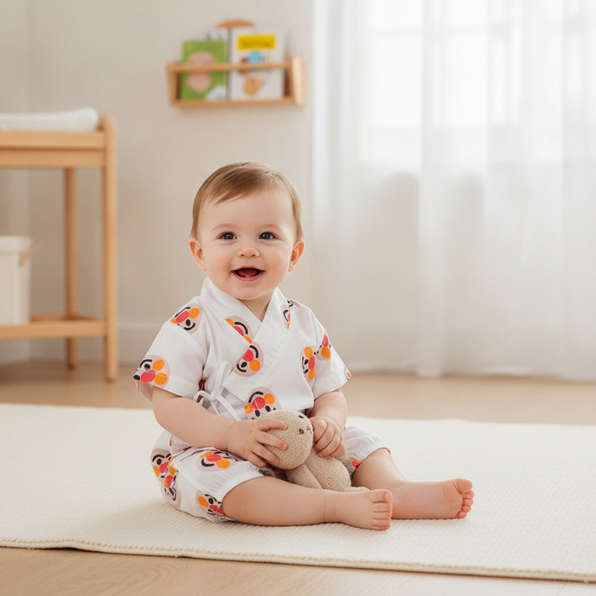 Ensemble Pyjama Kimono Bébé en Coton Doux - Idéal Été