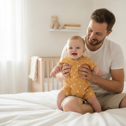 Barboteuse Bébé en Coton Muslin Doux - Idéale pour l'Été
